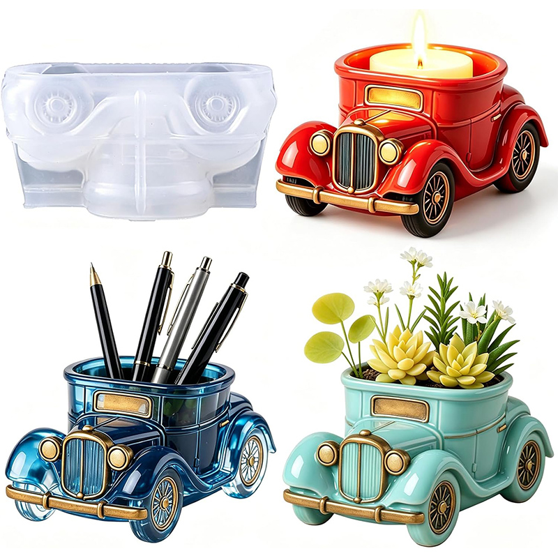 Potsticker Mold - 3D Vintage Bus Auto Vetplant Pot
