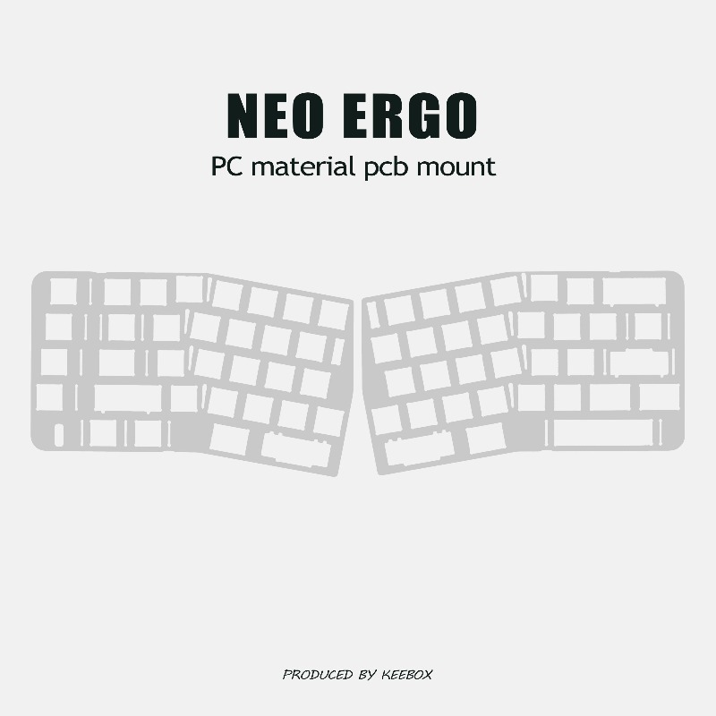 Crepe Pan Carbon - Neo Ergo toetsenbordpositioneringsplaat Aangepaste aluminium PP