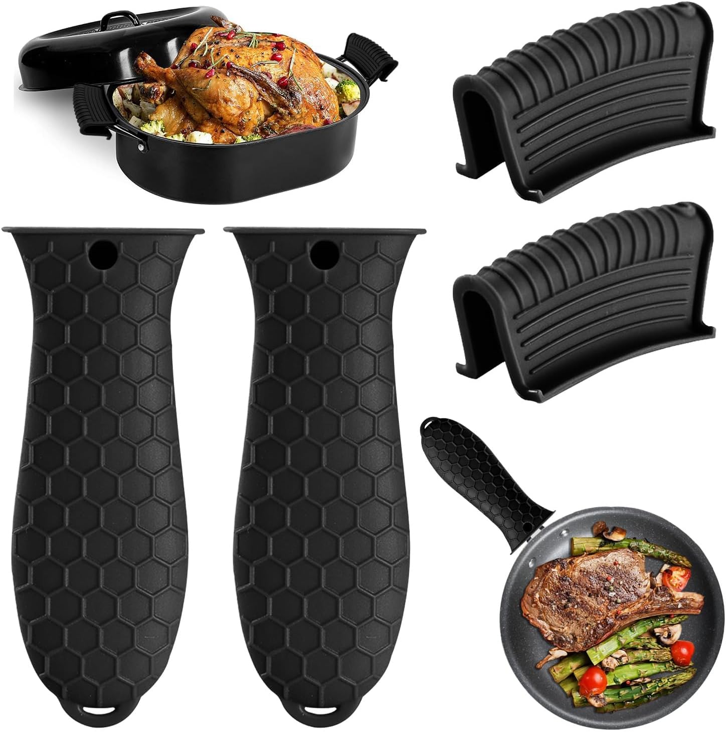 Cast Iron Corn - Hittebestendige siliconen handgreephoezen, gietijzeren handgreephoezen, pannenlappen,