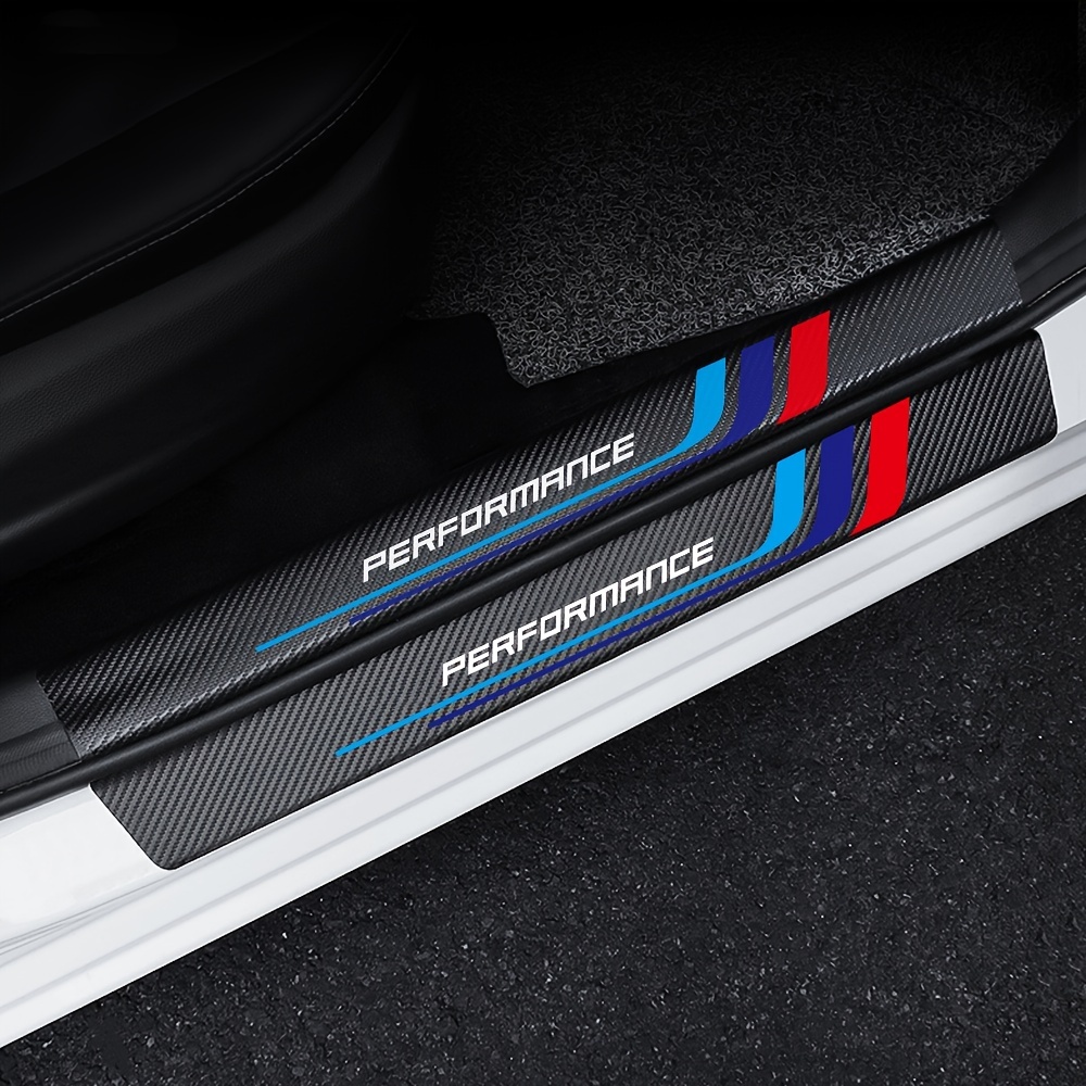Crepe Pan Carbon - 4 Stuks Koolstofvezel Dorpelplaatstickers Beschermstickers Voor