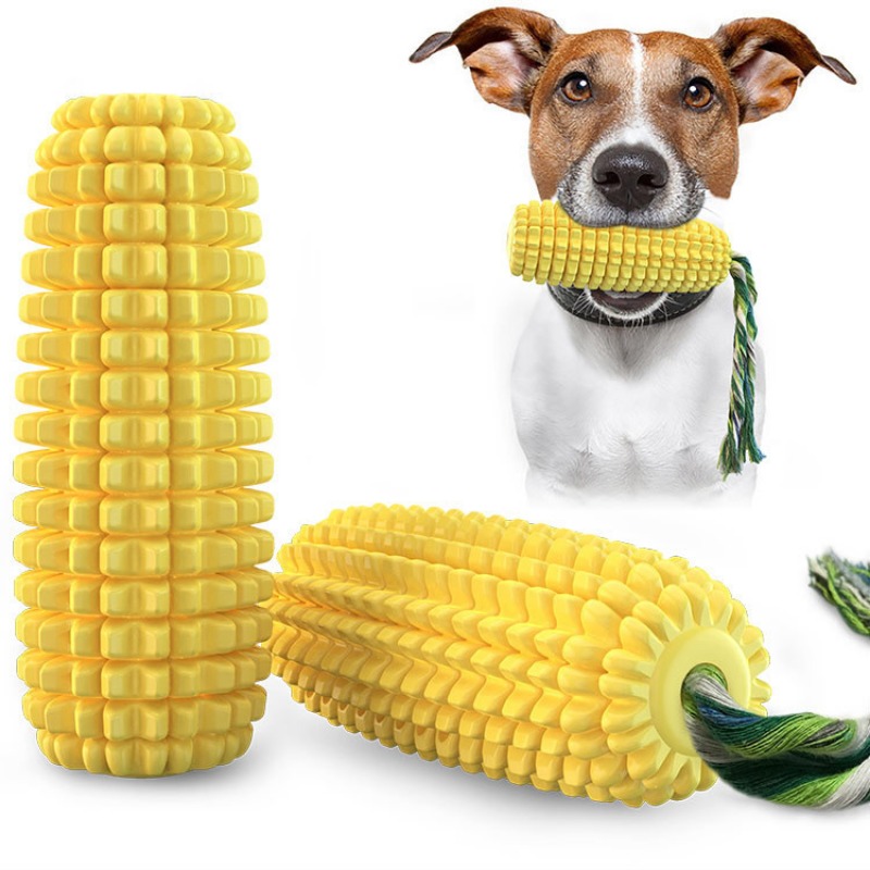 Corn Dog Stick - Piepende Corn Dog Tandenborstel Kauwstokje Duurzaam