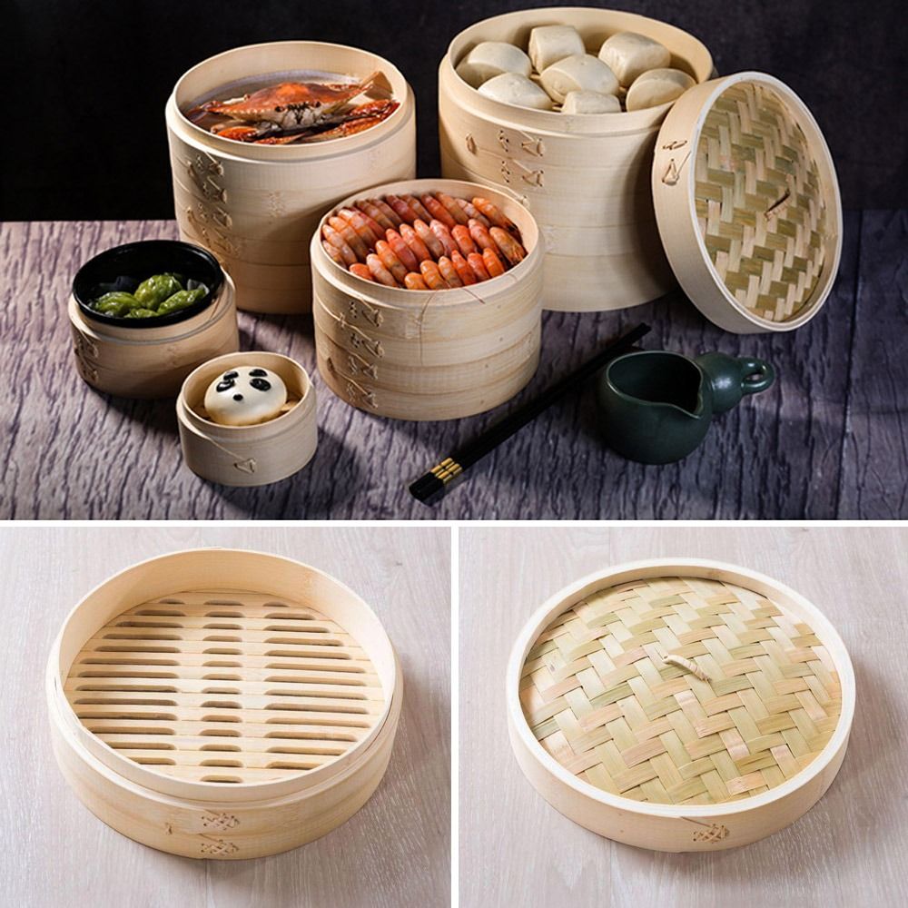 Bao Steamer Bamboo - Chinese Stoomboot Bamboe Stoomboot Dimsum Koken
