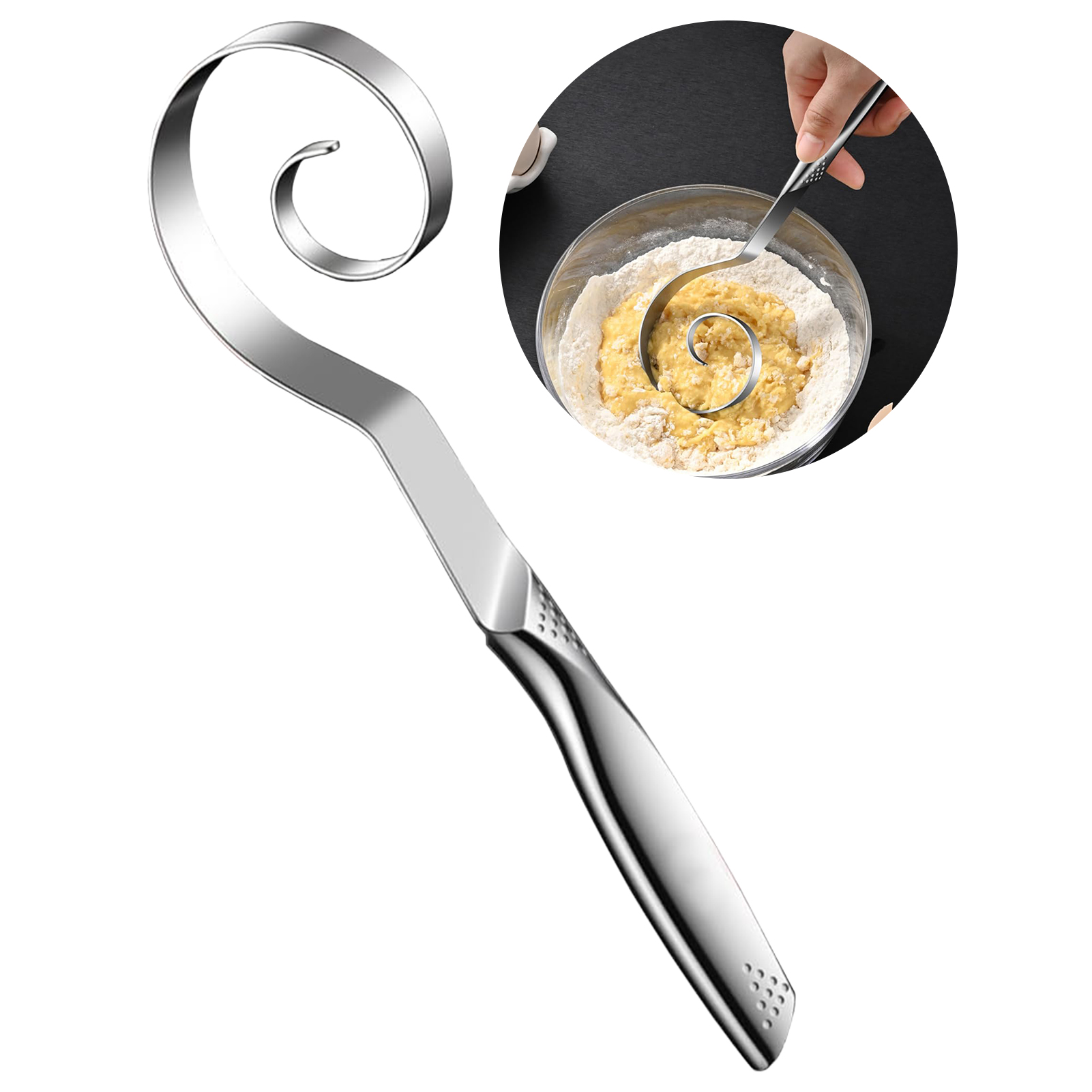 Danish Pancake Pan - Deense Deeg Garde Rvs Handheld Brood