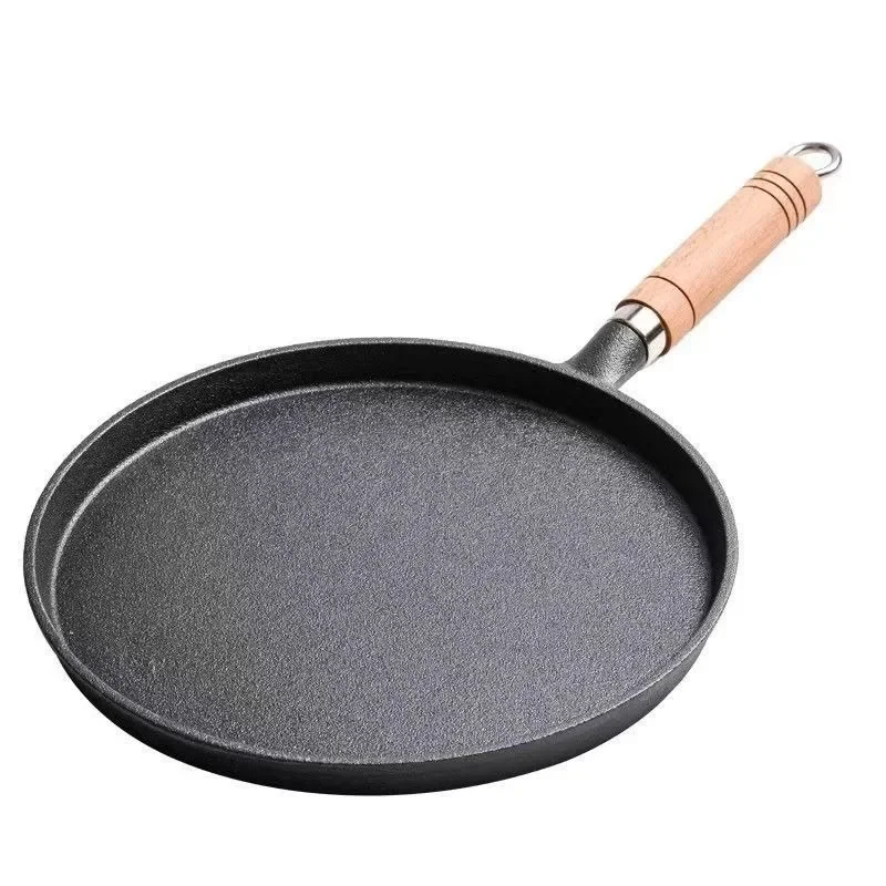 Egg Waffle Pan - 26Cm Gietijzeren Koekenpan Ongecoat Non-stick Ei