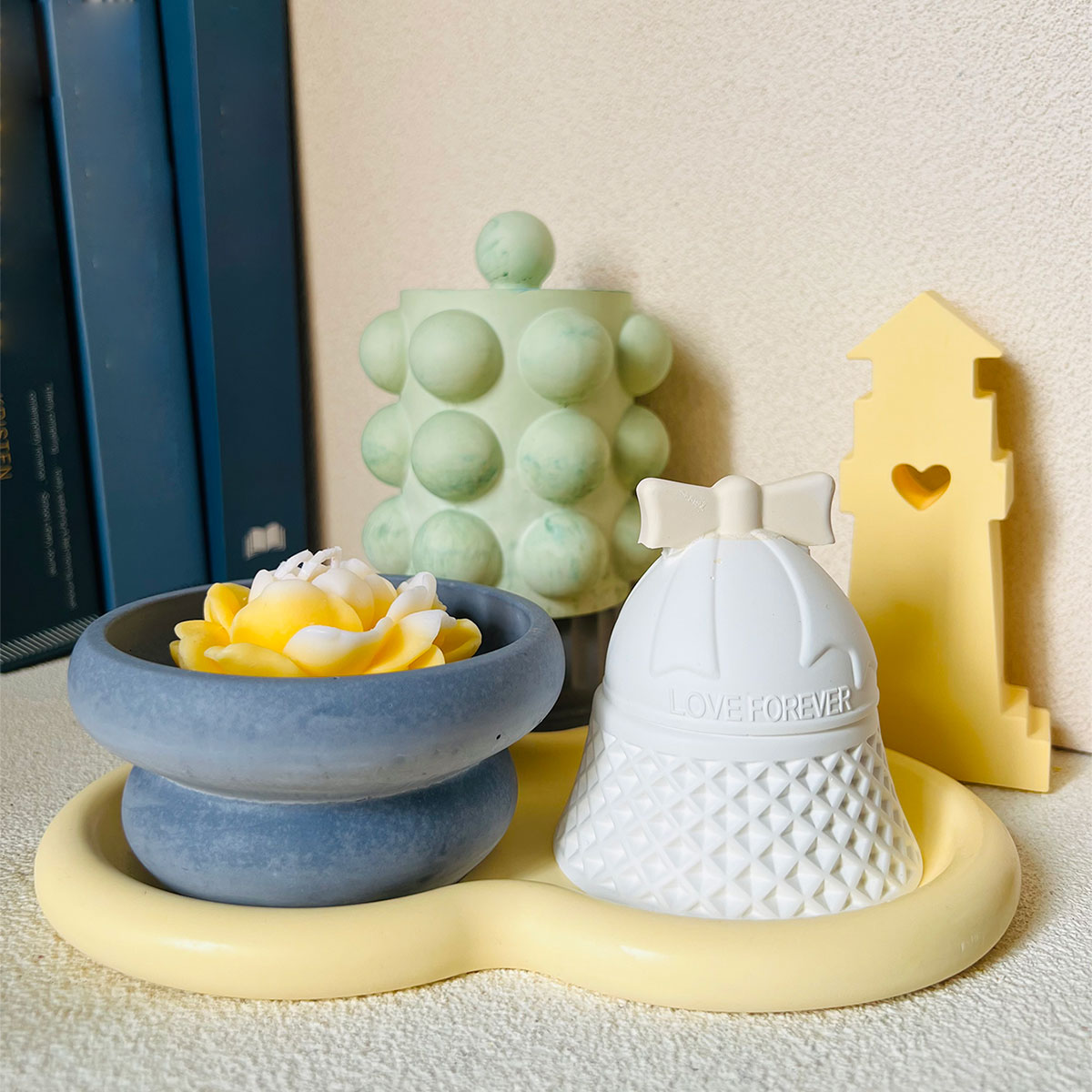 Donut Mold Silicone - Bubble Jar Kaarsvat Betonnen Mal Donut