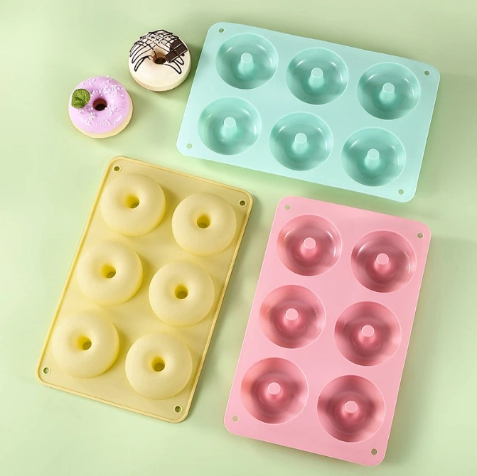 Donut Mold Silicone - Multifunctionele hittebestendige siliconen donutvorm, herbruikbaar, antiaanbaklaag,