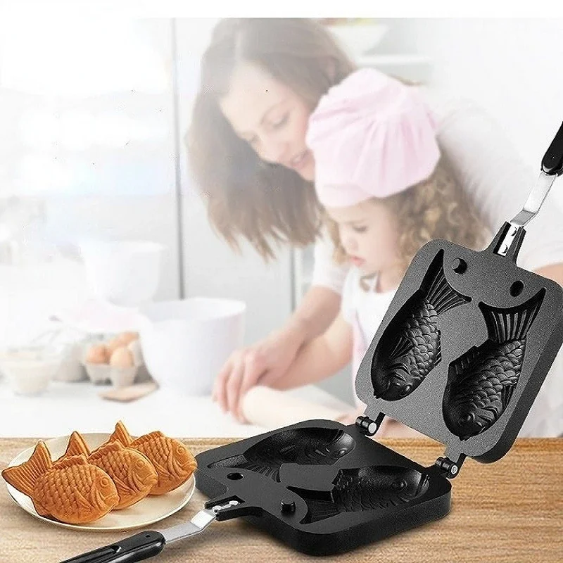 Egg Waffle Pan - Keuken Japanse Taiyaki Dubbele Vis Vormige