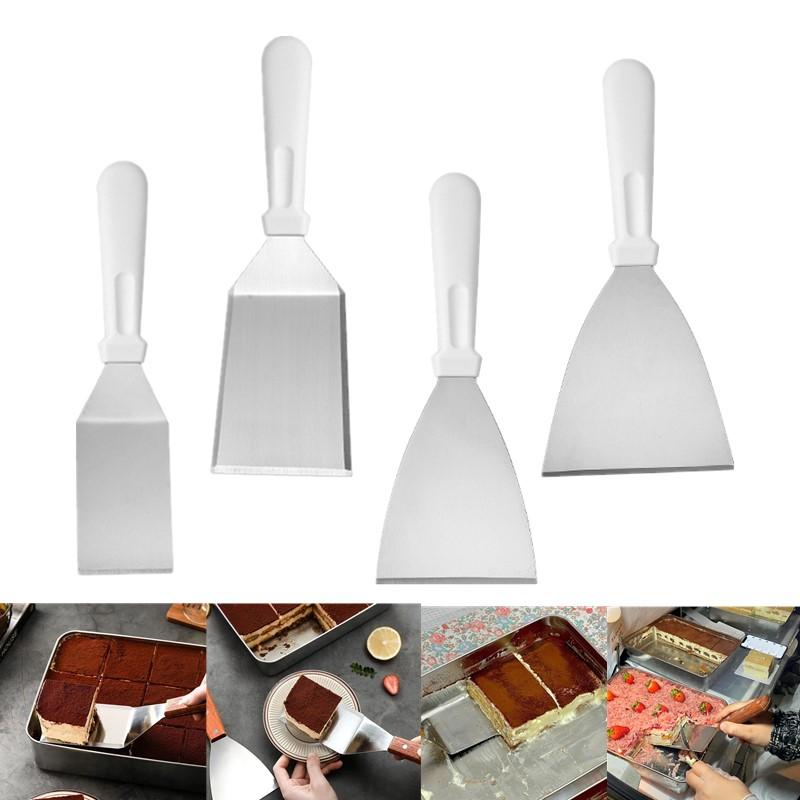 Okonomiyaki Spatula - Roestvrijstalen taartspatel met plastic handvat Kaasspatel