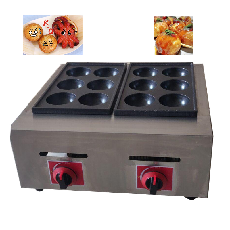 Takoyaki Grill Plate - Commerciële elektrische/gas visbalgrill, Takoyaki-machine met antiaanbaklaag
