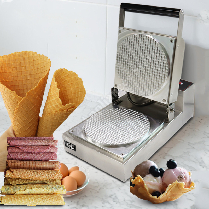 Waffle Cone Maker - Elektrische kleine machine voor knapperige rollen,