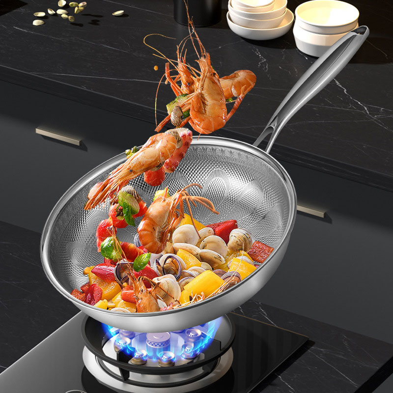 Egg Waffle Pan - 28cm Pure Titanium Gehamerde Pro Koekenpan