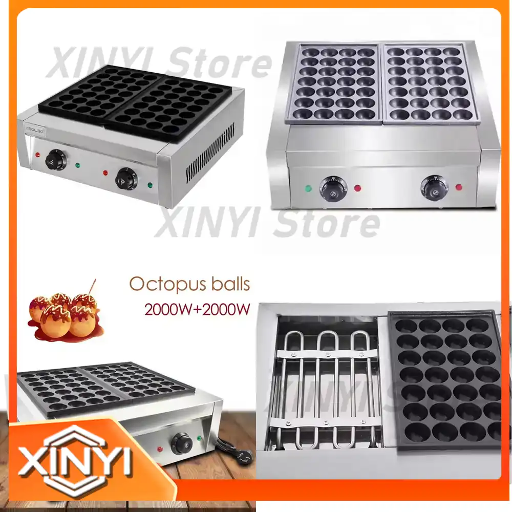 Takoyaki Grill Plate - XEOLEO voor Commerciële Tafelmodel 2-Pletrits Takoyaki