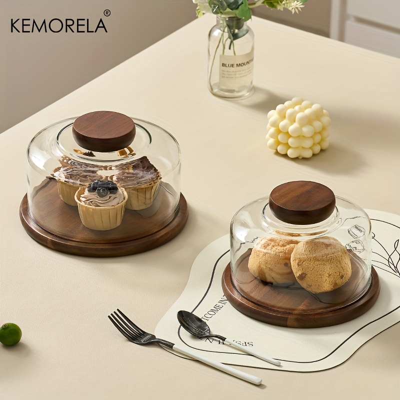Dim Sum Basket - 1 STKS Ronde Houten Taartstandaard met