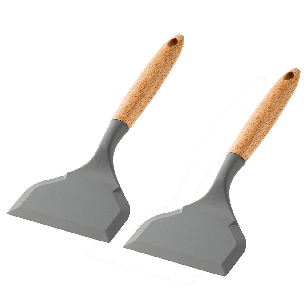 Okonomiyaki Spatula - 2 Stuks Siliconen Spatel Brede Mond