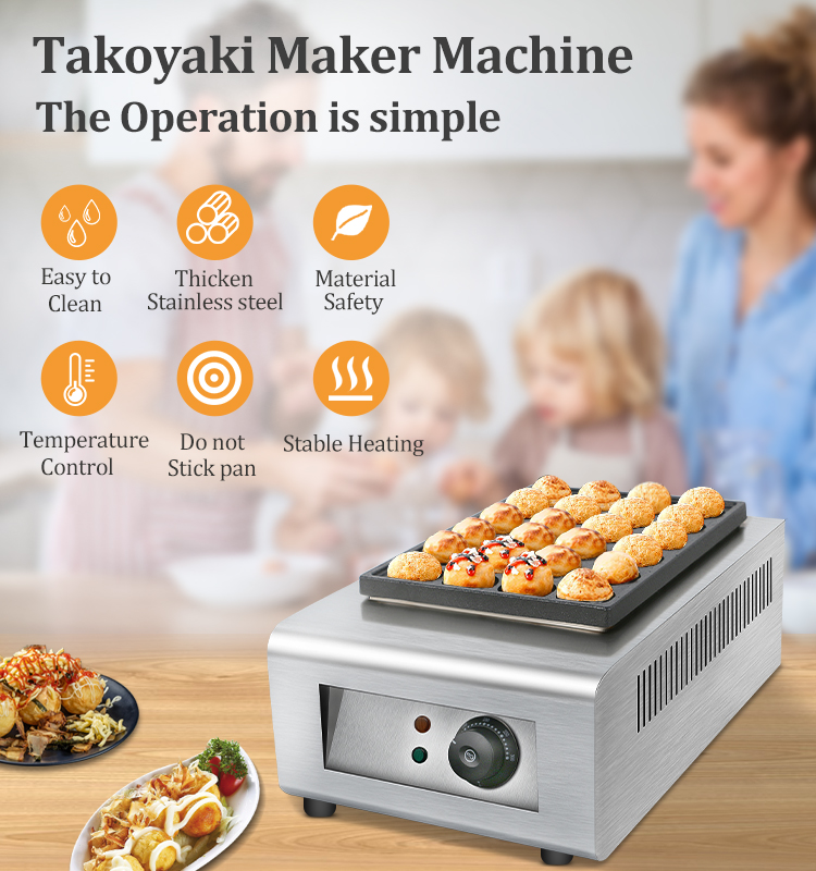 Commerciële Big Power elektris - Takoyaki Grill Plate recensie en prijs