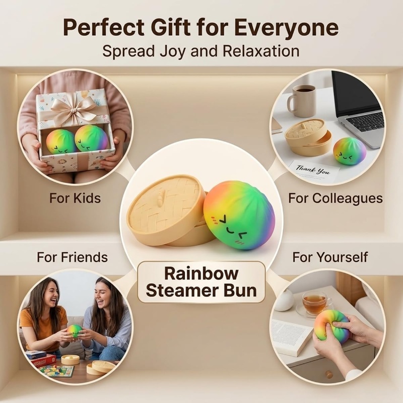 Glitter Bao Bun Knijp-speeltje - Bao Steamer Bamboo recensie en prijs