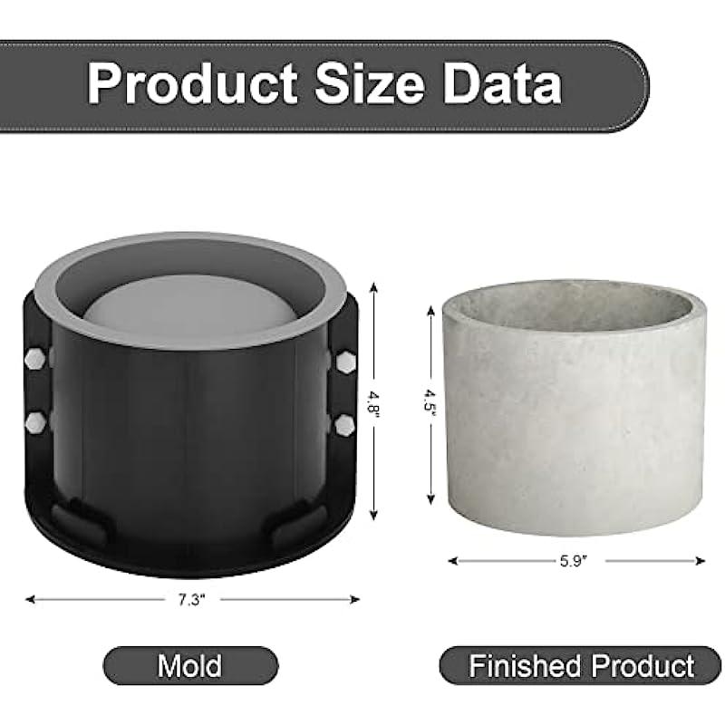 Grote ronde bloempot cement ma - Potsticker Mold recensie en prijs