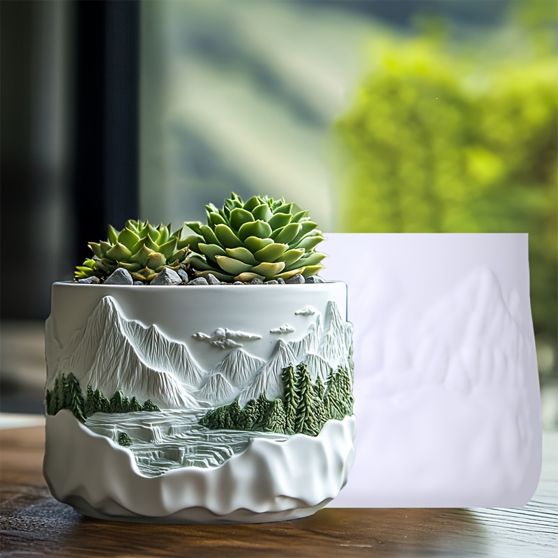 Bergrelief vetplant bloempot h - Potsticker Mold recensie en prijs