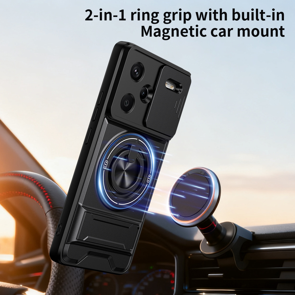 Lens Slide Camera Telefoon Cas - Taco Stand Holder recensie en prijs