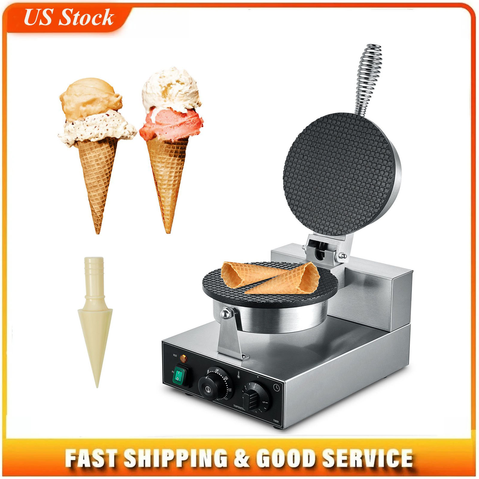 Elektrische ijshoorntjesmachin - Waffle Cone Maker recensie en prijs
