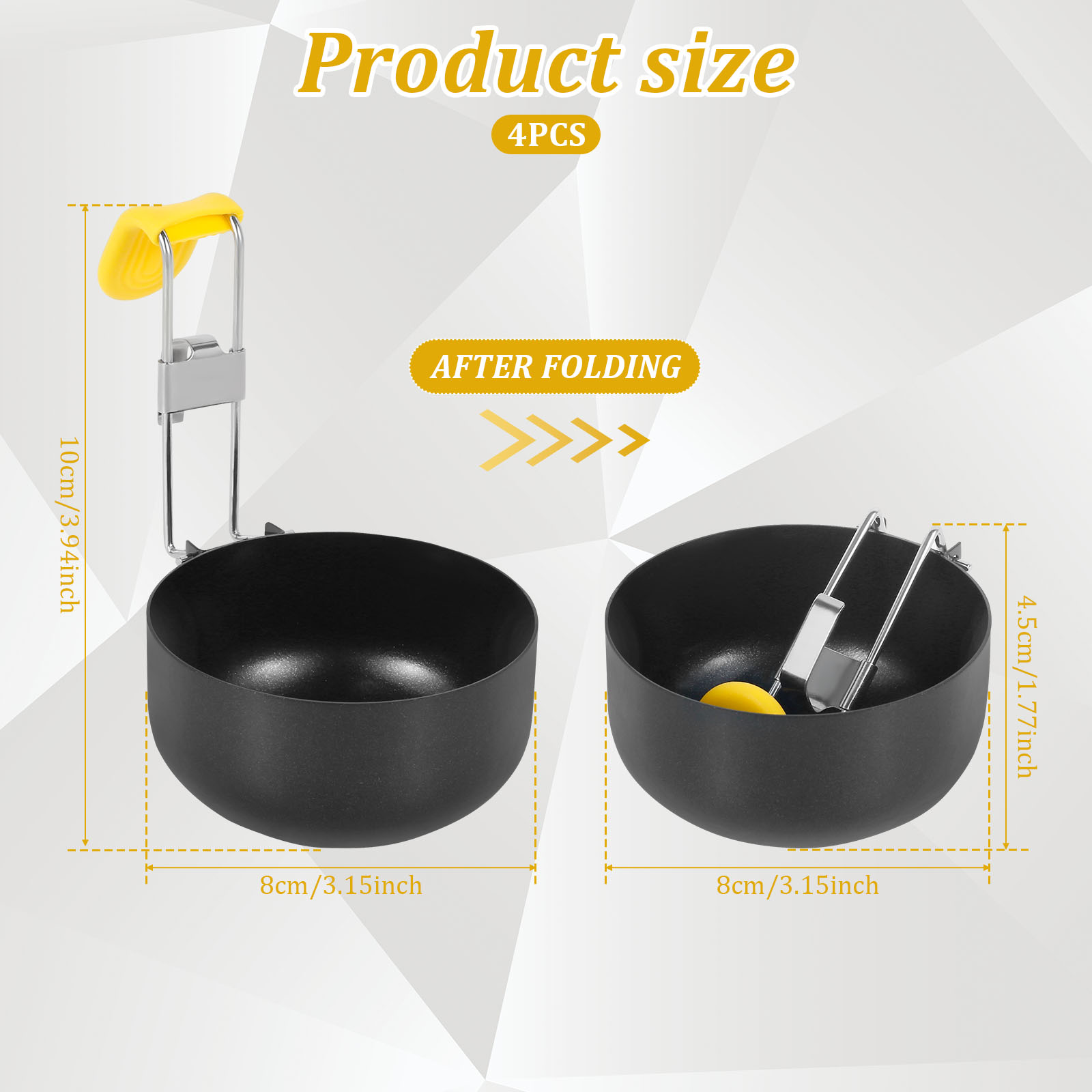 4-pack roestvrijstalen eierstr - Mini Pancake Griddle recensie en prijs
